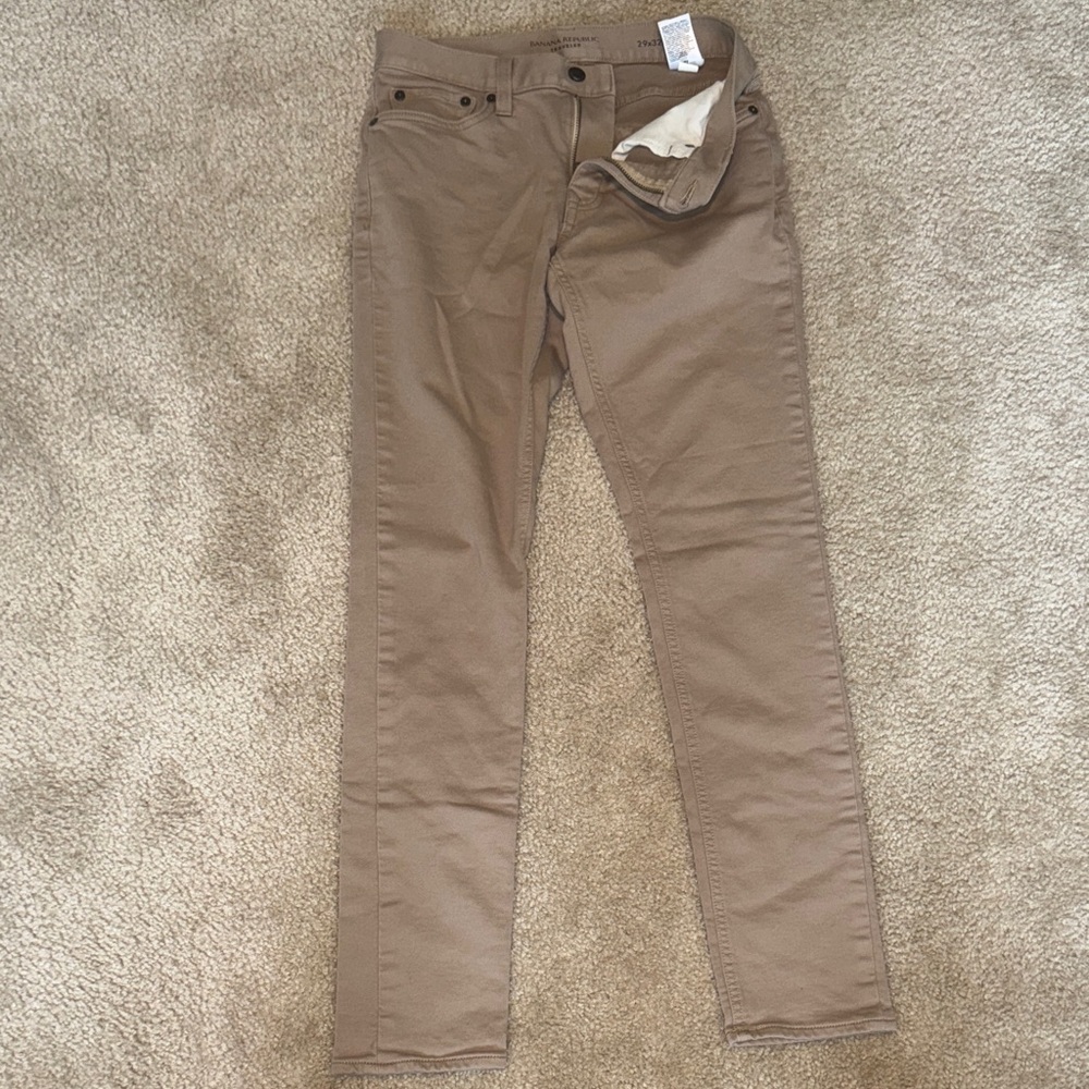 Banana Republic Light Brown Slim Fit Pants